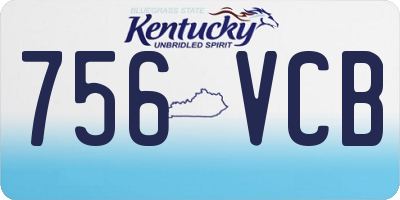 KY license plate 756VCB