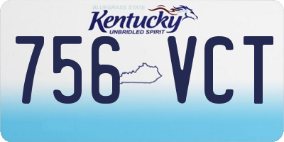 KY license plate 756VCT
