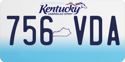 KY license plate 756VDA