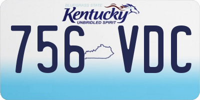 KY license plate 756VDC