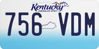 KY license plate 756VDM