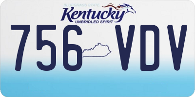 KY license plate 756VDV