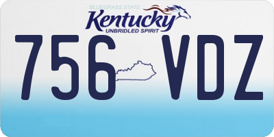 KY license plate 756VDZ