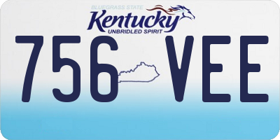 KY license plate 756VEE