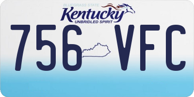 KY license plate 756VFC