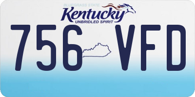 KY license plate 756VFD
