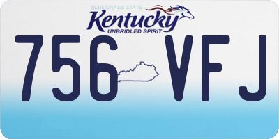 KY license plate 756VFJ