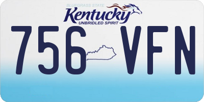 KY license plate 756VFN