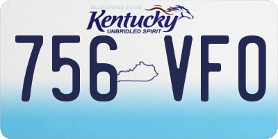 KY license plate 756VFO