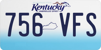 KY license plate 756VFS