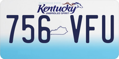 KY license plate 756VFU