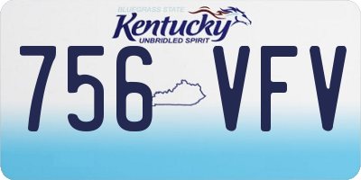 KY license plate 756VFV