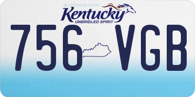 KY license plate 756VGB