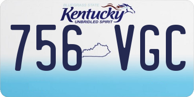 KY license plate 756VGC
