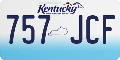 KY license plate 757JCF