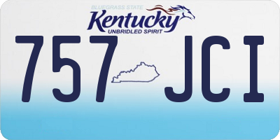 KY license plate 757JCI