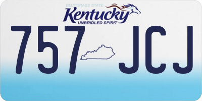 KY license plate 757JCJ