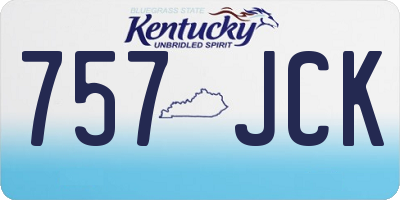 KY license plate 757JCK