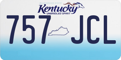 KY license plate 757JCL