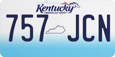 KY license plate 757JCN