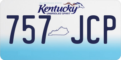 KY license plate 757JCP