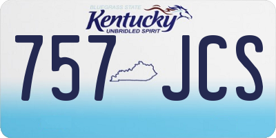 KY license plate 757JCS