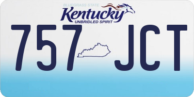 KY license plate 757JCT
