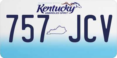 KY license plate 757JCV