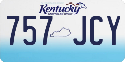KY license plate 757JCY