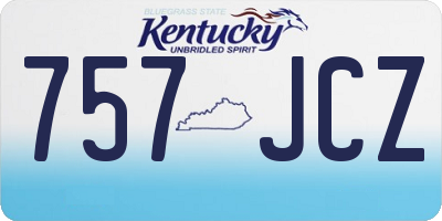 KY license plate 757JCZ