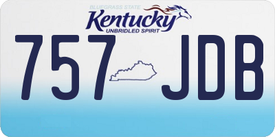 KY license plate 757JDB