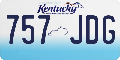 KY license plate 757JDG