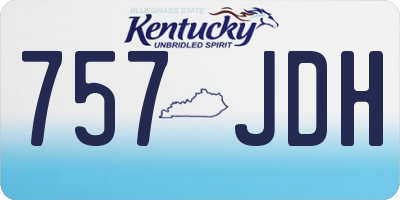 KY license plate 757JDH
