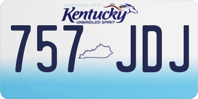 KY license plate 757JDJ