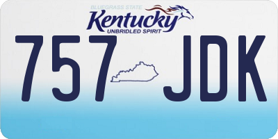 KY license plate 757JDK