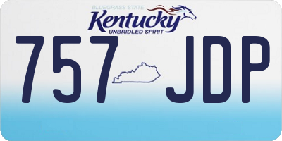 KY license plate 757JDP