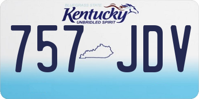 KY license plate 757JDV