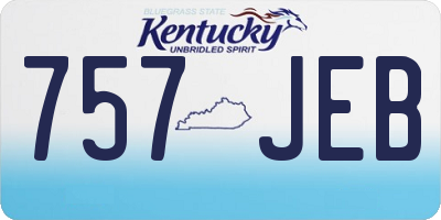 KY license plate 757JEB