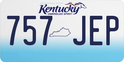 KY license plate 757JEP