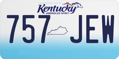 KY license plate 757JEW