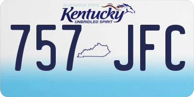KY license plate 757JFC
