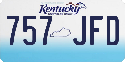KY license plate 757JFD