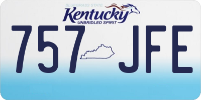 KY license plate 757JFE