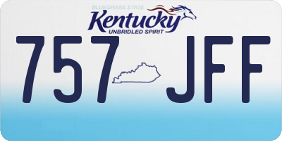 KY license plate 757JFF