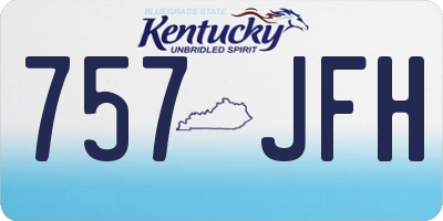 KY license plate 757JFH