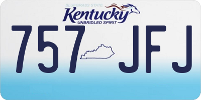 KY license plate 757JFJ