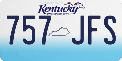 KY license plate 757JFS