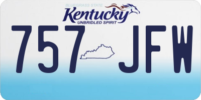 KY license plate 757JFW