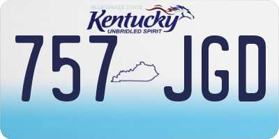 KY license plate 757JGD