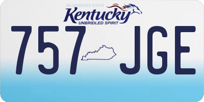 KY license plate 757JGE